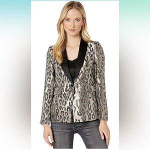 NWT Vince Camuto Leopard Jacquard Blazer Sz. Large